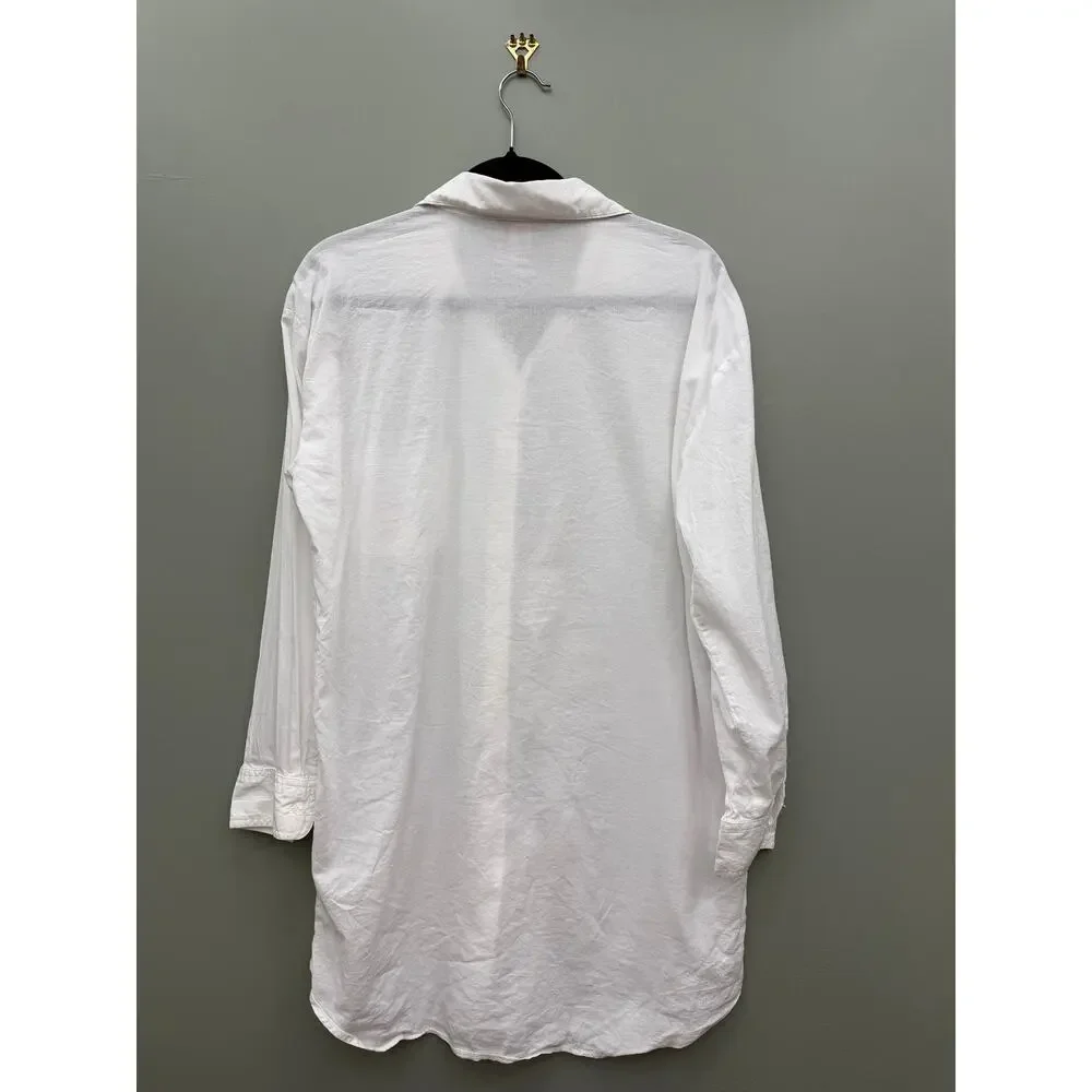 Victoria's Secret Strawberry Embroidered Sleep Shirt Nightgown White Small